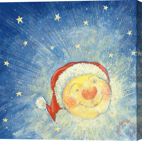 David Cooke Christmas Moon Stretched Canvas Painting / Canvas Art