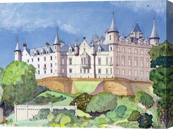 David Herbert Dunrobin Castle Stretched Canvas Painting / Canvas Art