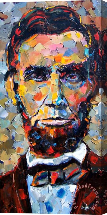 Debra Hurd Abraham Lincoln portrait Stretched Canvas Print / Canvas Art