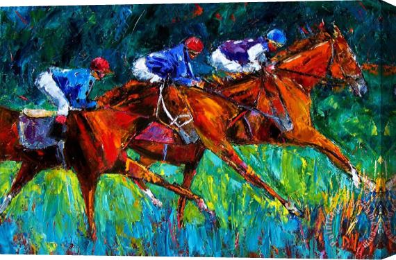 Debra Hurd Full Speed Stretched Canvas Painting / Canvas Art
