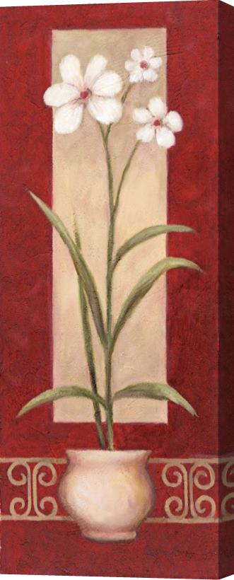 Debra Lake White And Red 1 Stretched Canvas Painting / Canvas Art