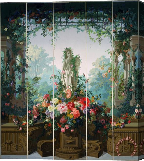 Designed by Edouard Muller Garden of Armida Wallpaper Stretched Canvas Painting / Canvas Art