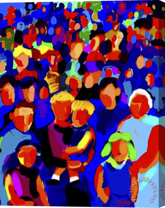 Diana Ong Family Gathering Stretched Canvas Painting / Canvas Art