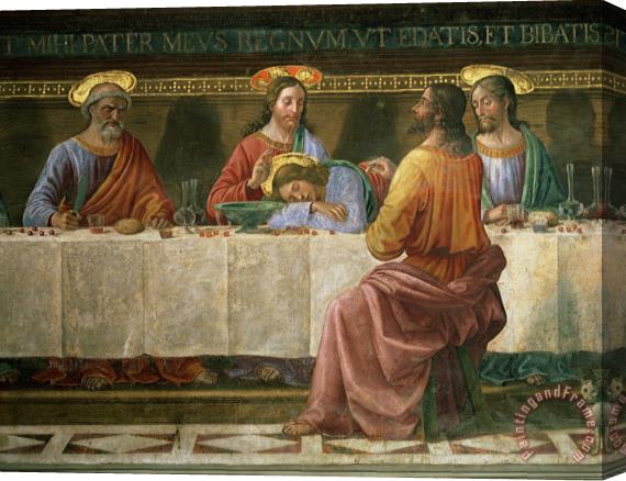 Domenico Ghirlandaio Detail from the Last Supper Stretched Canvas Print / Canvas Art