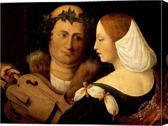 Dosso Dossi Court Poet And Young Woman Early 16th Century Stretched Canvas Painting / Canvas Art