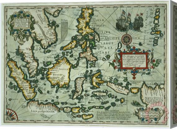 Dutch School Map of the East Indies Stretched Canvas Painting / Canvas Art