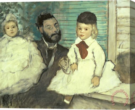 Edgar Degas Comte Le Pic and his Sons Stretched Canvas Print / Canvas Art