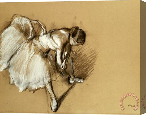 Edgar Degas Dancer Adjusting Her Shoe Stretched Canvas Print / Canvas Art
