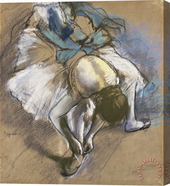 Edgar Degas Dancer Putting on Her Shoes Stretched Canvas Print / Canvas Art