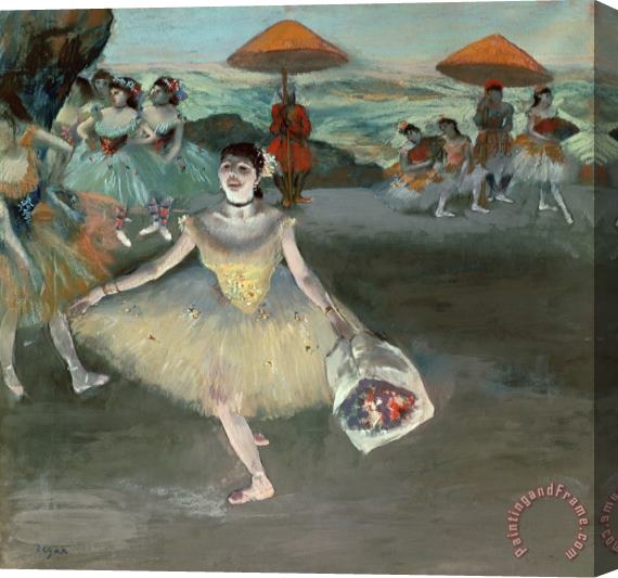 Edgar Degas Dancer with Bouquet, Curtseying Stretched Canvas Print / Canvas Art