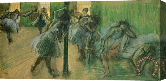 Edgar Degas Dancers rehearsing Stretched Canvas Painting / Canvas Art