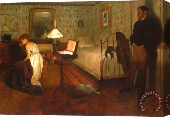 Edgar Degas Interior Stretched Canvas Print / Canvas Art