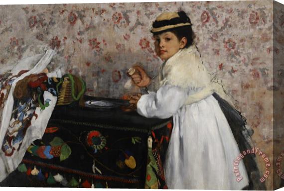 Edgar Degas Portrait Of Mademoiselle Hortense Valpincon Stretched Canvas Painting / Canvas Art