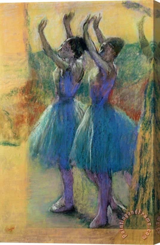 Edgar Degas Two Blue Dancers Stretched Canvas Painting / Canvas Art
