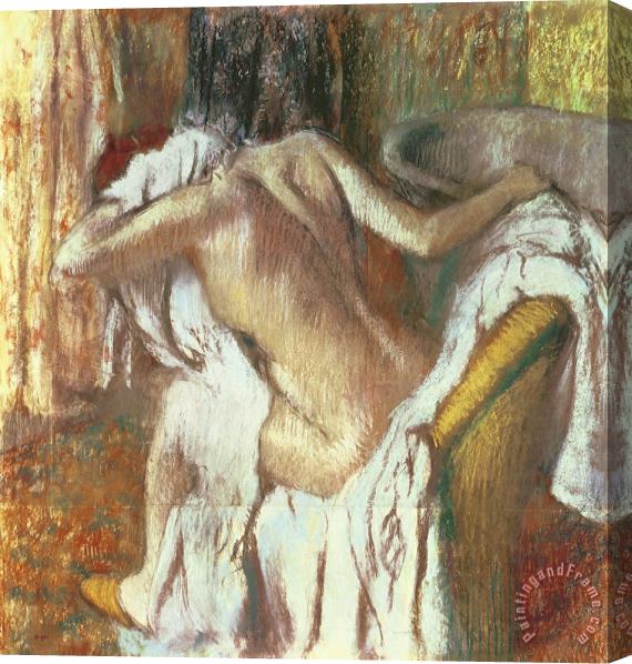 Edgar Degas Woman drying herself Stretched Canvas Print / Canvas Art