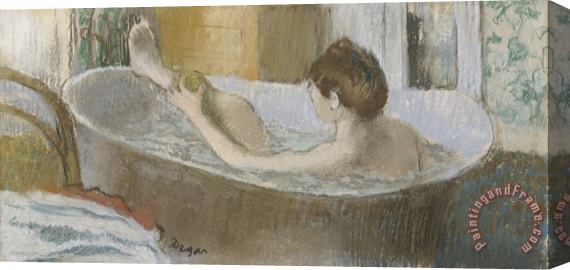 Edgar Degas Woman in Her Bath, Sponging Her Leg Stretched Canvas Print / Canvas Art