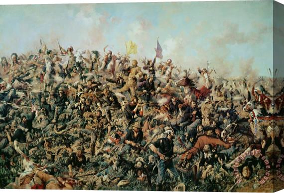 Edgar Samuel Paxson Custer's Last Stand Stretched Canvas Painting / Canvas Art