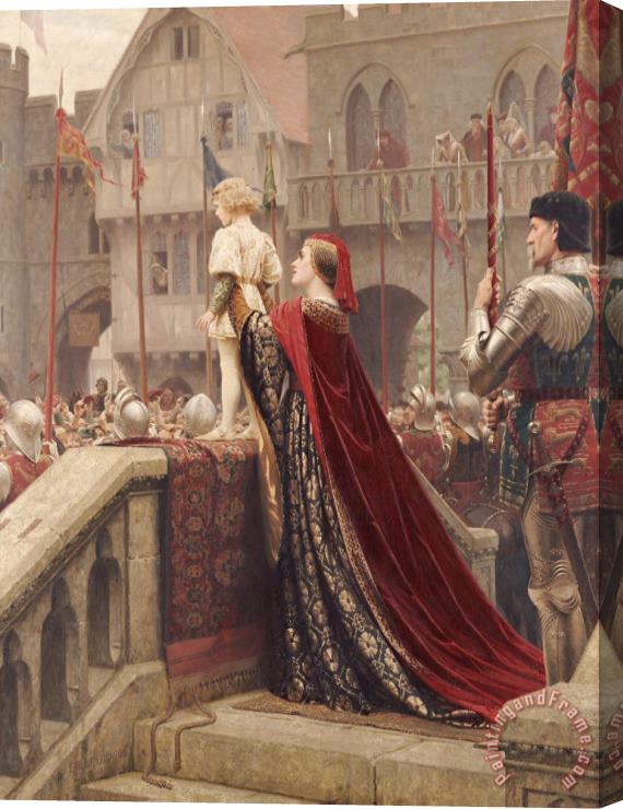 Edmund Blair Leighton A Little Prince Likely In Time To Bless A Royal Throne Stretched Canvas Print / Canvas Art
