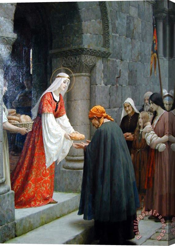 Edmund Blair Leighton The Charity of St. Elizabeth of Hungary Stretched Canvas Print / Canvas Art