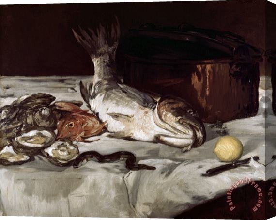 Edouard Manet Fish (still Life) Stretched Canvas Painting / Canvas Art