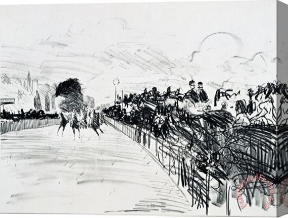 Edouard Manet Les Courses (the Races at Longchamps) Stretched Canvas Painting / Canvas Art