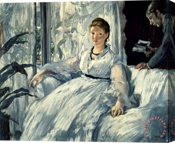 Edouard Manet Reading Stretched Canvas Print / Canvas Art