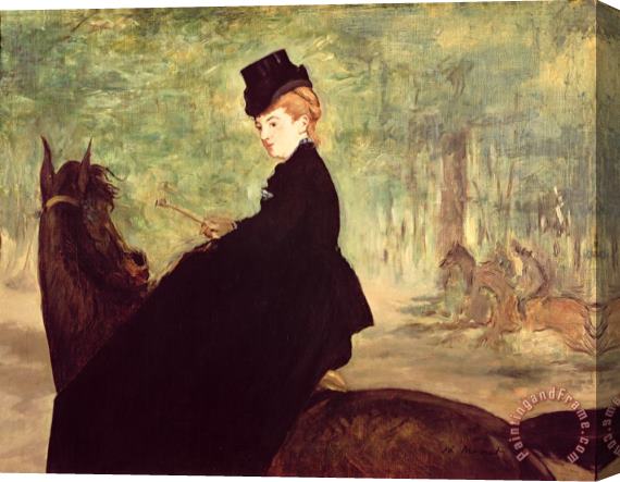 Edouard Manet The Horsewoman Stretched Canvas Print / Canvas Art
