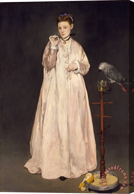 Edouard Manet Young Lady in 1866 Stretched Canvas Print / Canvas Art