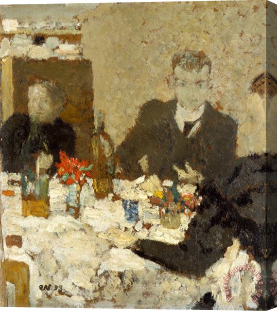 Edouard Vuillard At Table Stretched Canvas Painting / Canvas Art