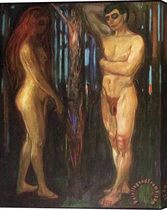 Edvard Munch Adam And Eve 1918 Stretched Canvas Print / Canvas Art