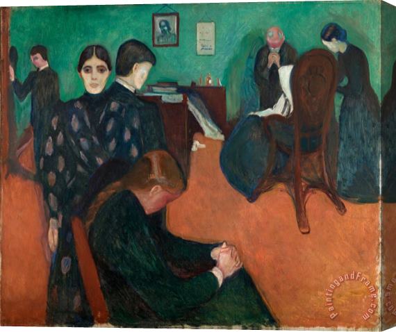 Edvard Munch Death in The Sickroom Stretched Canvas Print / Canvas Art