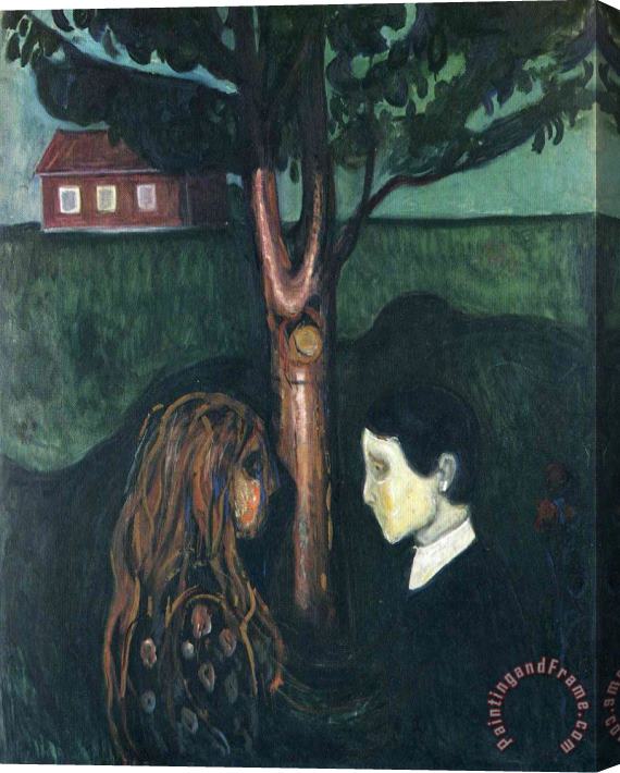 Edvard Munch Eye in Eye 1894 Stretched Canvas Painting / Canvas Art