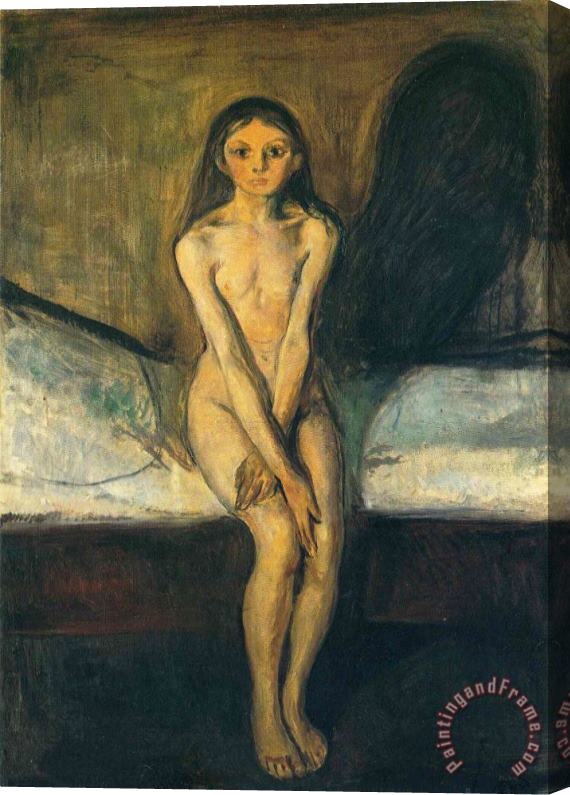 Edvard Munch Puberty 1894 Stretched Canvas Painting / Canvas Art