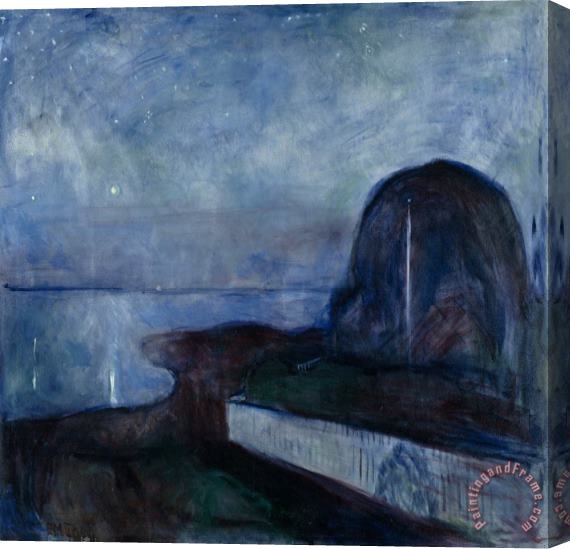 Edvard Munch Starry Night Stretched Canvas Painting / Canvas Art