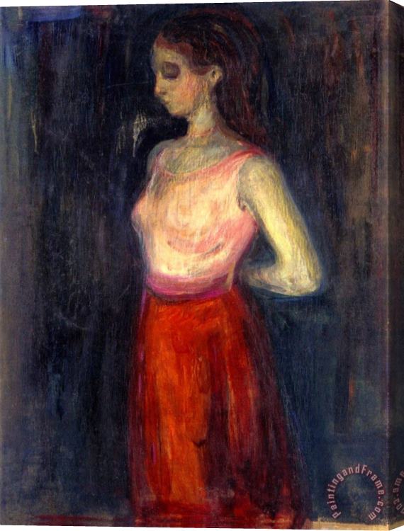 Edvard Munch Study of a Model 1898 Stretched Canvas Print / Canvas Art