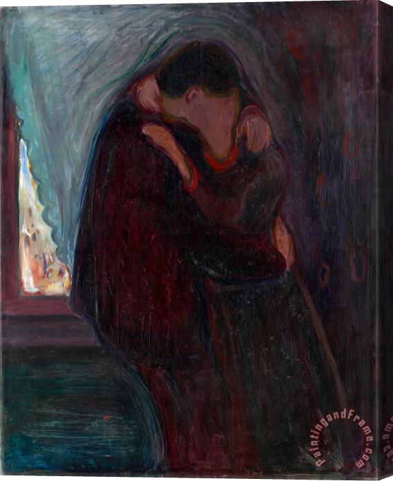 Edvard Munch The Kiss Stretched Canvas Print / Canvas Art