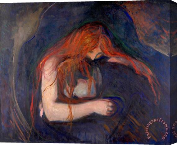 Edvard Munch The Vampire Stretched Canvas Painting / Canvas Art