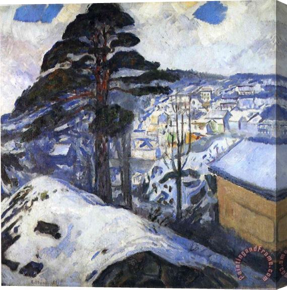Edvard Munch Winter Kragero 1912 Stretched Canvas Print / Canvas Art
