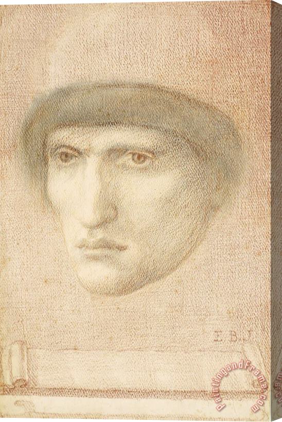Edward Burne Jones Male Portrait Stretched Canvas Print / Canvas Art