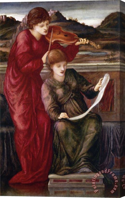 Edward Burne Jones Music Stretched Canvas Print / Canvas Art