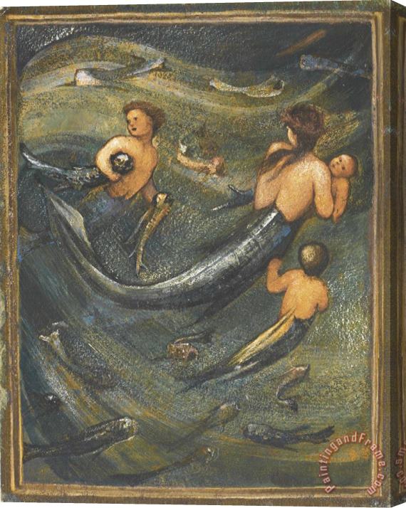 Edward Burne Jones The Mermaid Family Stretched Canvas Painting / Canvas Art