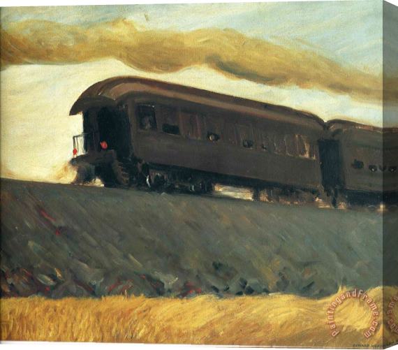 Edward Hopper Railroad Train Stretched Canvas Painting / Canvas Art