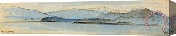 Edward Lear Lago Di Garda Stretched Canvas Print / Canvas Art
