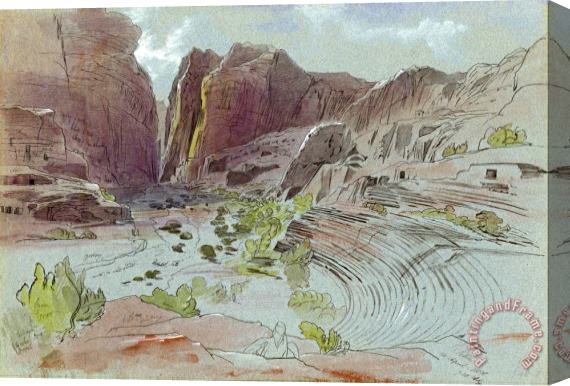 Edward Lear Petra, April 14, 1858 Stretched Canvas Print / Canvas Art