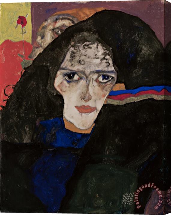 Egon Schiele Mourning Woman Stretched Canvas Print / Canvas Art