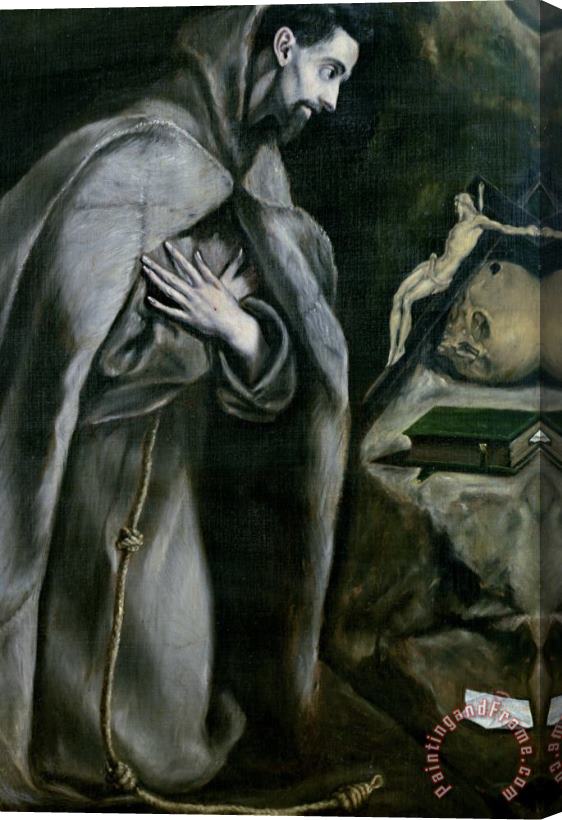 El Greco Domenico Theotocopuli St Francis Of Assisi Stretched Canvas Print / Canvas Art