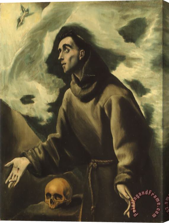 El Greco Saint Francis Receiving The Stigmata Stretched Canvas Painting / Canvas Art