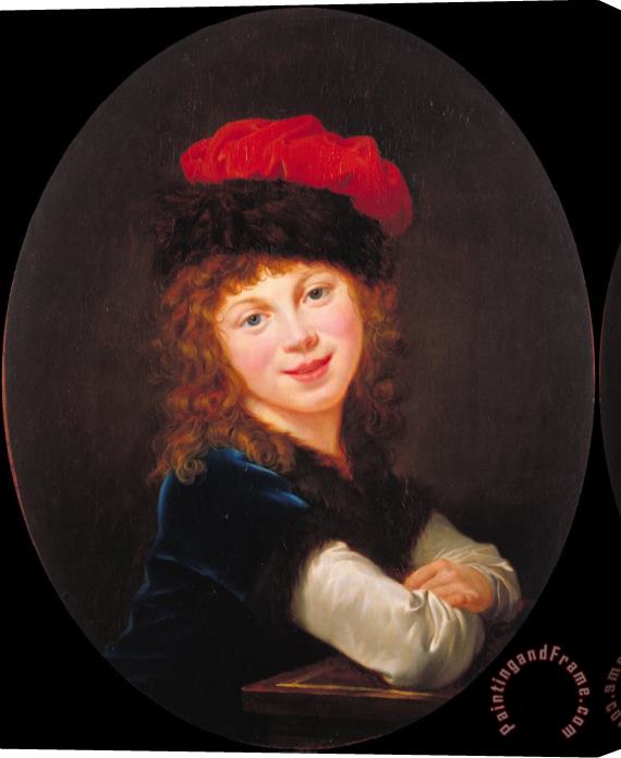 Elisabeth Louise Vigee Lebrun Portrait of a Girl Stretched Canvas Painting / Canvas Art