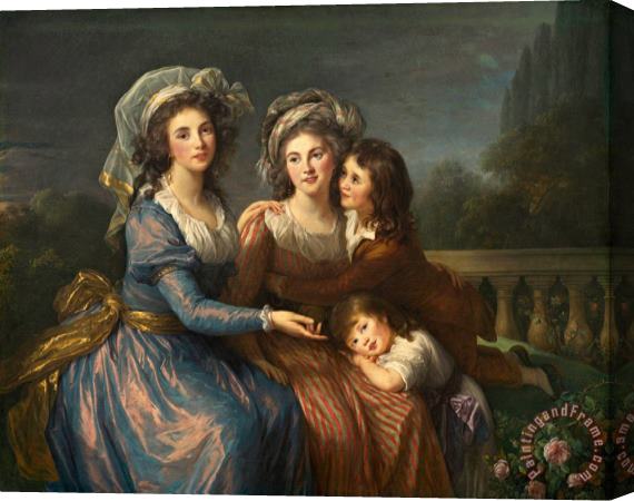 Elisabeth Louise Vigee Lebrun The Marquise De Pezay, And The Marquise De Rouge with Her Sons Alexis And Adrien Stretched Canvas Painting / Canvas Art