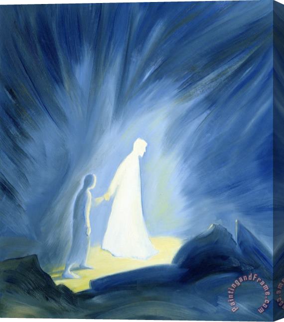 Elizabeth Wang Even in the darkness of out sufferings Jesus is close to us Stretched Canvas Painting / Canvas Art